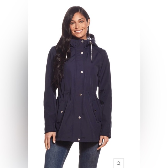 Women’s Weatherproof Navy Hooded Jacket - Picture 6 of 8